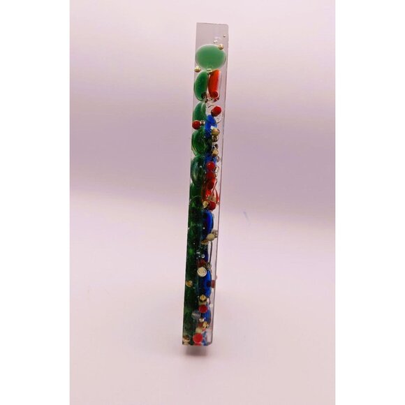 Unique Christmas Tree Filled with Colorful Balls Handmade with Resin NEW - Picture 4 of 8